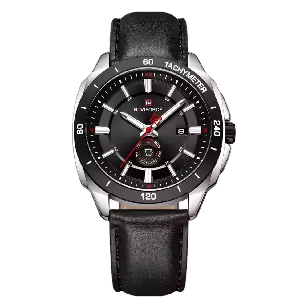 Naviforce NF 9269 – Oval Calendar Leather Watch