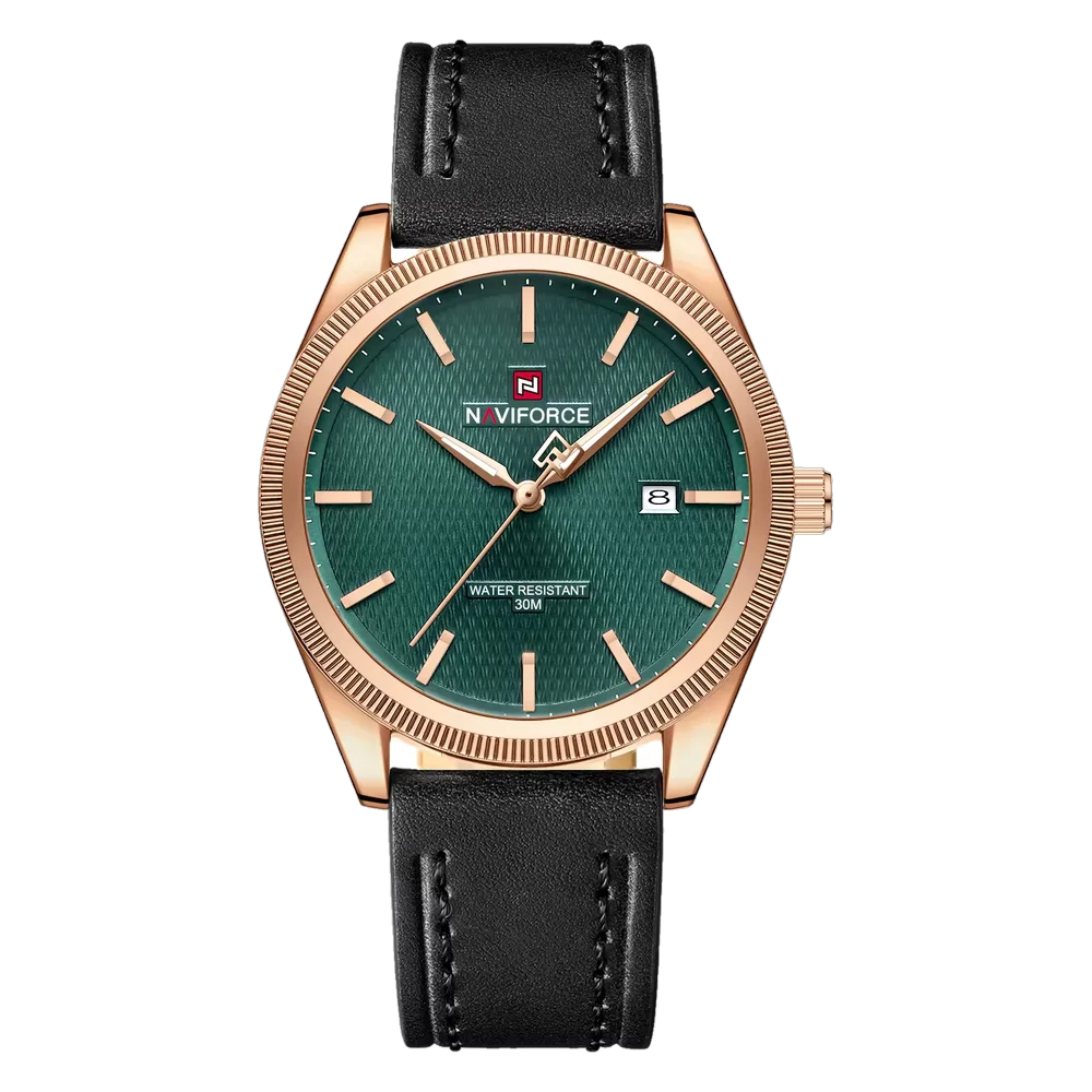 Naviforce NF 9276L – Rose Gold Emerald Oval Watch