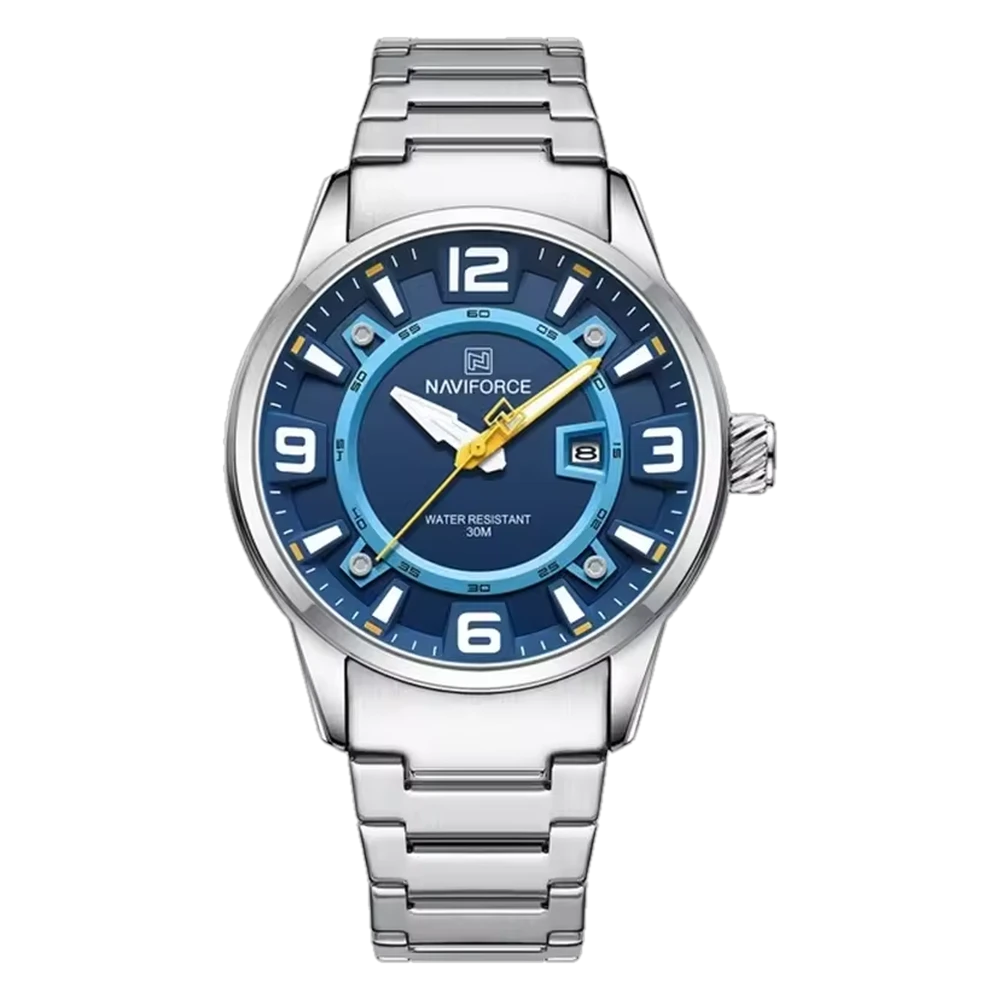 Naviforce NF 8044 – Silver Blue Sport Watch